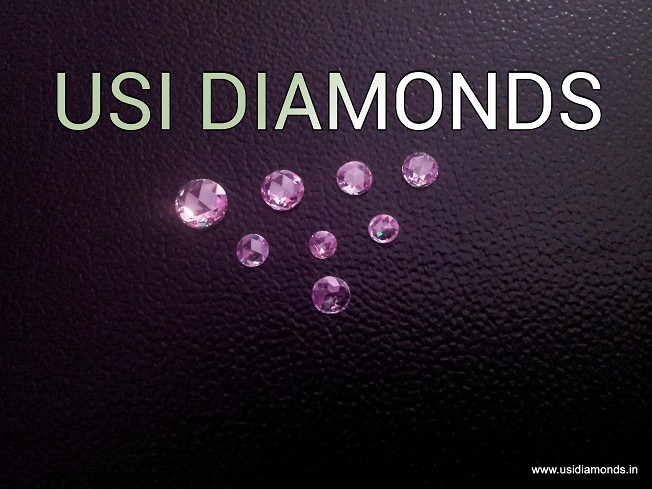 pink rose cut diamonds